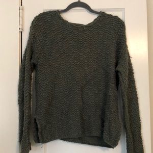 Green knit sweater